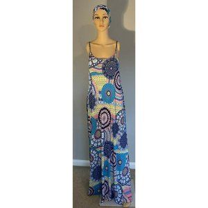 Queen Mania Women's Maxi Dress M Abstract Pattern